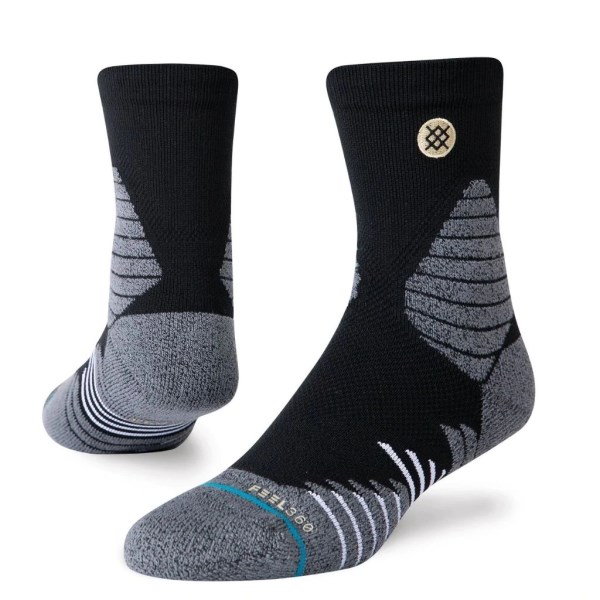 Stance Icon Sport Quarter Running Socks Black/Grey RunDNA