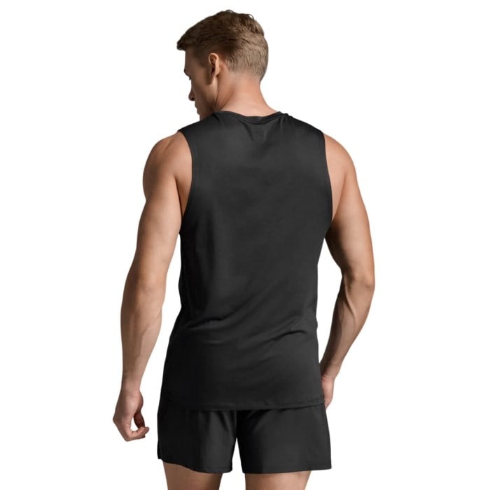 2XU Motion Mens Soft Jersey Tank - Black/Black