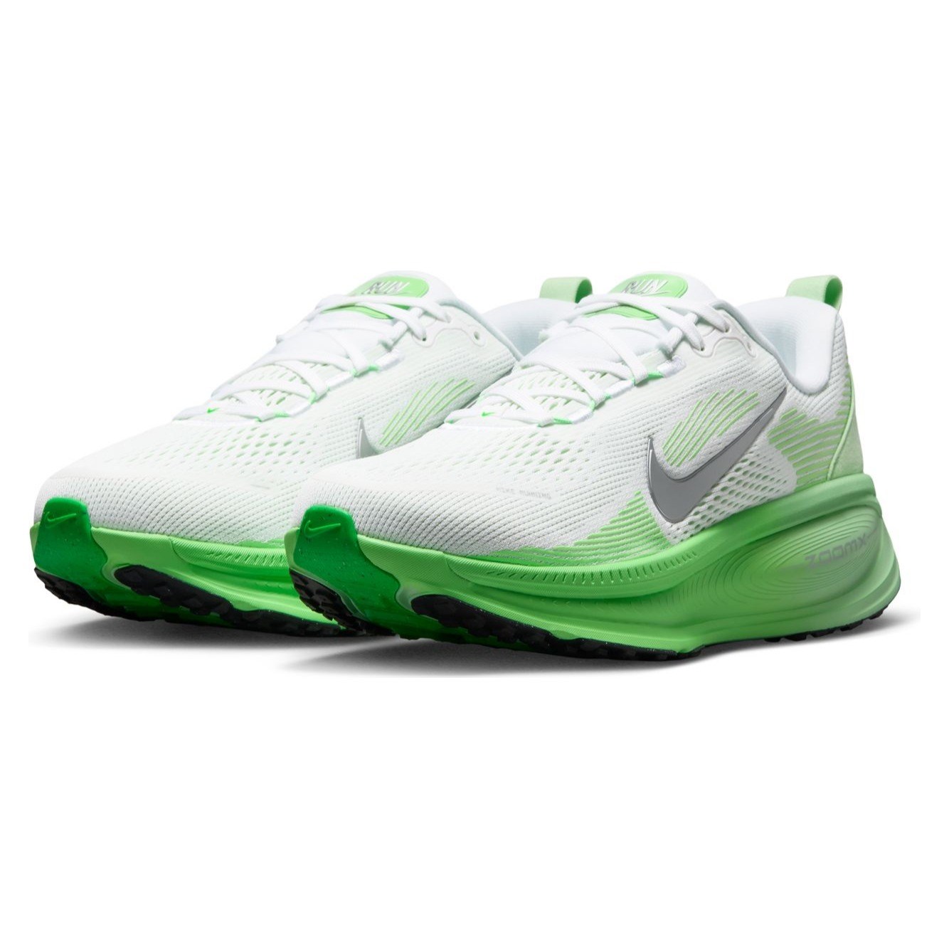 Nike Vomero 18 - Womens Running Shoes - White/Silver Metallic/Illusion Green - image 8