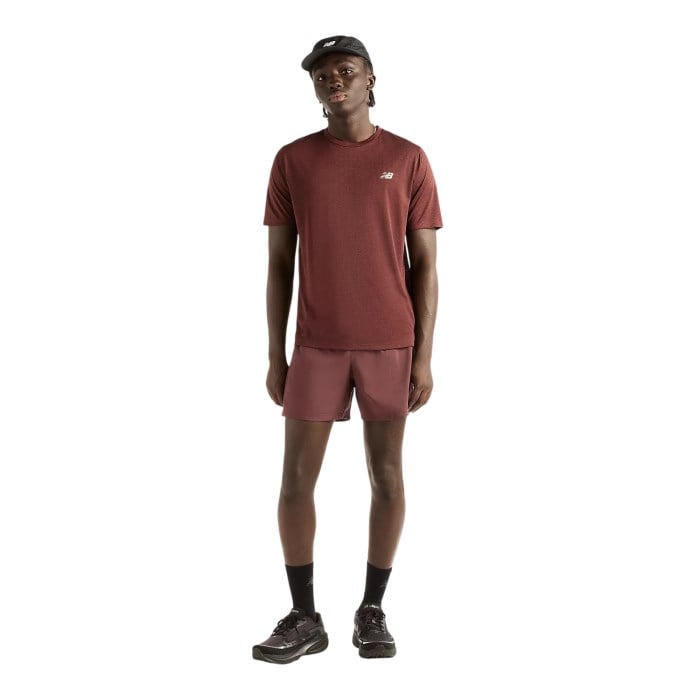 New Balance Athletics Mens Running T-Shirt - Cherry Leather - image 4