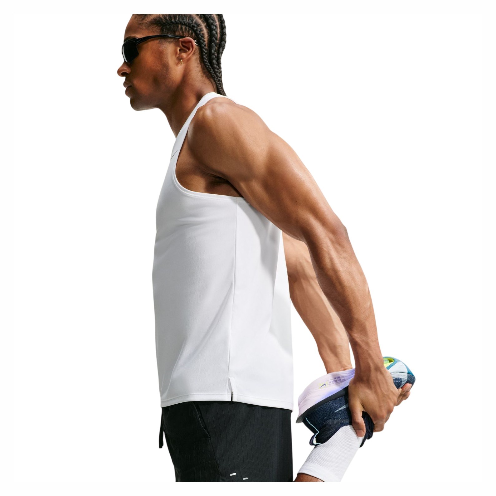 Nike Stride Aero-Fit 5 Inch Mens Running Shorts - Black/Reflective Silver - image 3