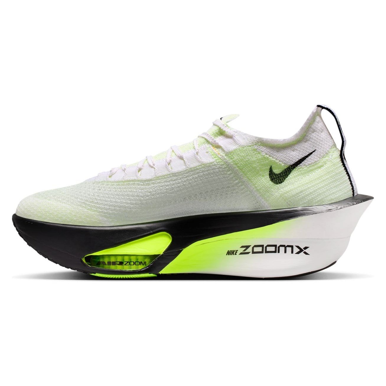 Nike Alphafly 3 - Mens Road Racing Shoes - White/Black/Volt/Barely Volt