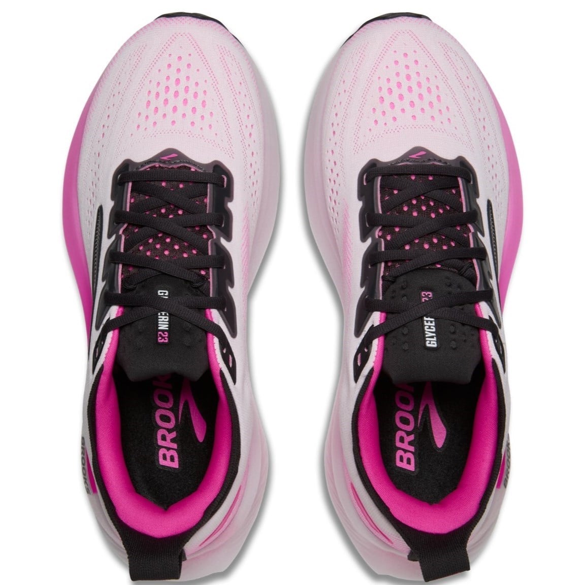 Brooks Glycerin 23 - Womens Running Shoes - White/Phantom/Pink