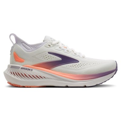 Brooks Glycerin GTS 23 - Womens Running Shoes - White/Mulled Grape/Clear