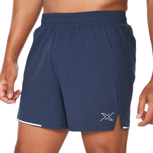 2XU Aero 5 Inch Mens Running Shorts - Midnight/Silver Reflective