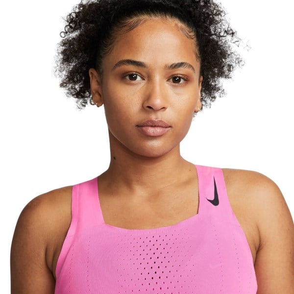 Nike Dri-Fit ADV AeroSwift Womens Running Singlet - Pinksicle/Black