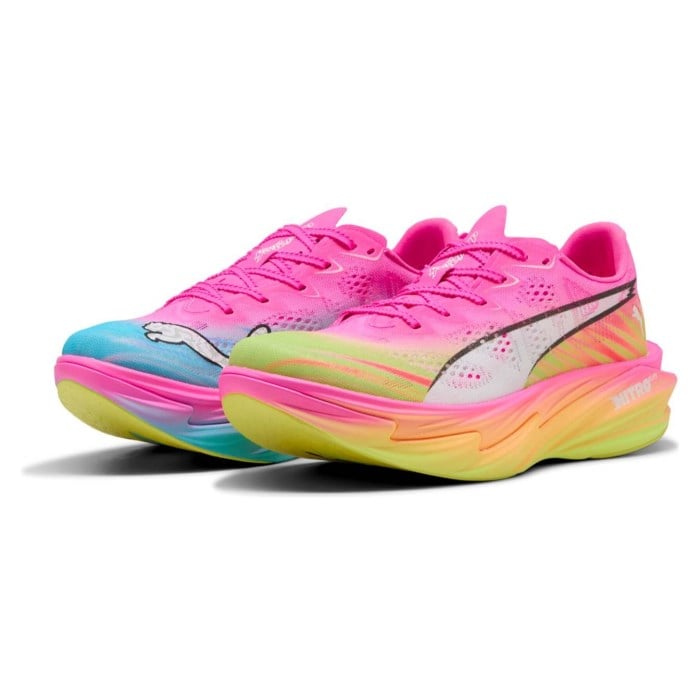 Puma Deviate Nitro Elite 4 Showtime - Womens Running Shoes - Poison Pink/Yellow Alert/Bright