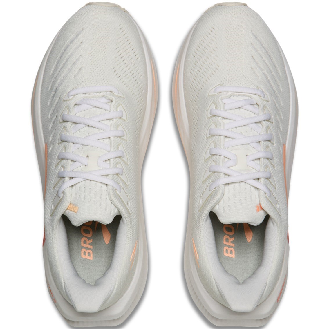 Brooks Glycerin Max 2 - Womens Running Shoes - White/Coral/Peach