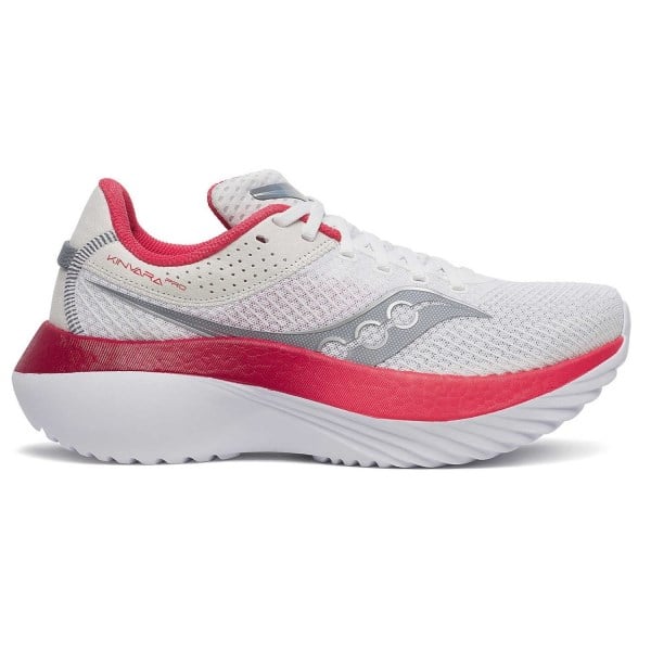 Saucony Kinvara Pro - Womens Running Shoes - White/Cayenne