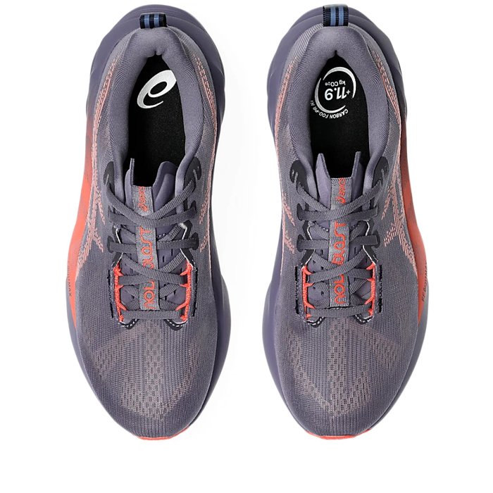 Asics Novablast 5 - Mens Running Shoes - Greyish Purple/Coral Reef
