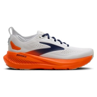 Brooks Glycerin 23 - Mens Running Shoes - White/Navy/Orange