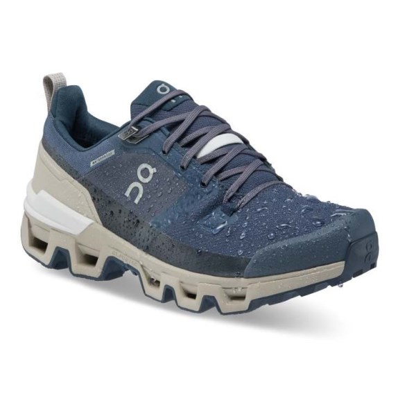 On Cloudwander Waterproof - Womens Trail Running Shoes - Navy/Desert