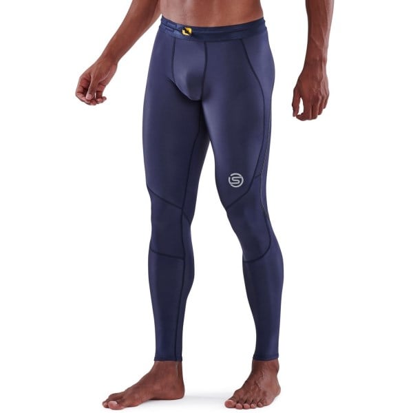 Skins Series-3 Mens Compression Long Tights - Navy Blue