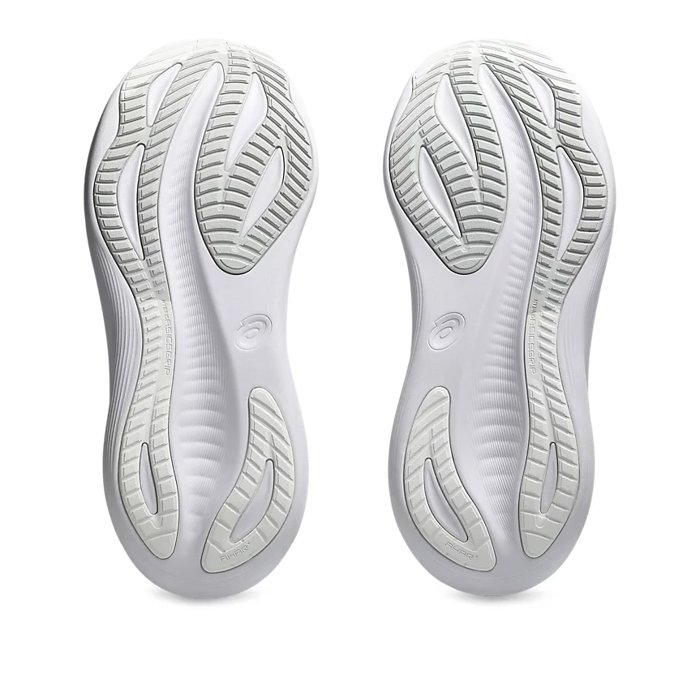 Asics Gel Nimbus 27 - Mens Running Shoes - White/Glacier Grey