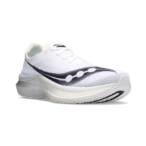 Saucony Endorphin Pro+ - Mens Road Racing Shoes - White/Black