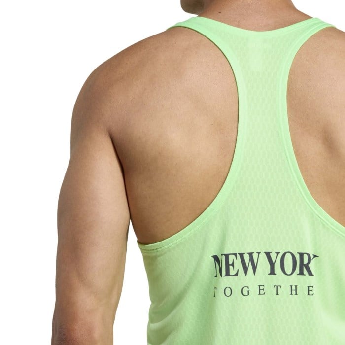 adidas Adizero NYC Running Singlet - AFH4/Green/Lime Burst