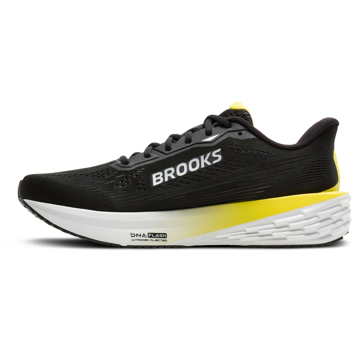 Brooks Launch 12 - Mens Running Shoes - Black/Cyber Yellow/Oyster - image 2