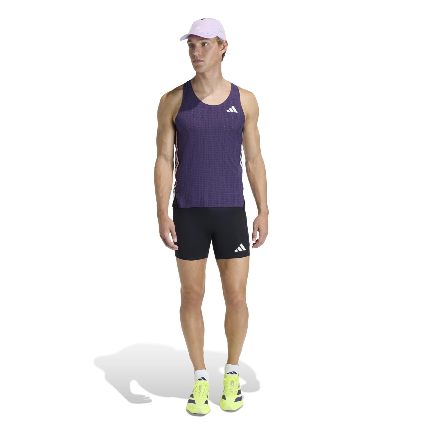 adidas Adizero Mens 7 Inch Running Short Tights with Pockets - Black - image 5