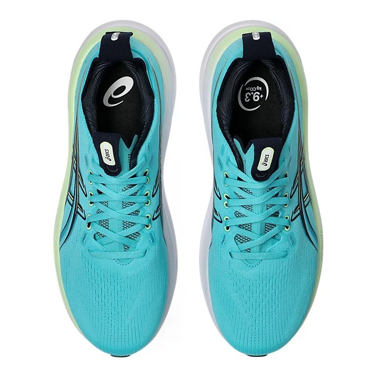 Asics Gel Nimbus 28 - Mens Running Shoes - Energy Aqua/Midnight - image 3