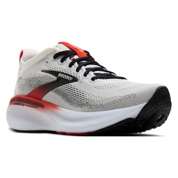 Brooks Adrenaline GTS 25 - Mens Running Shoes - White/Black/Red