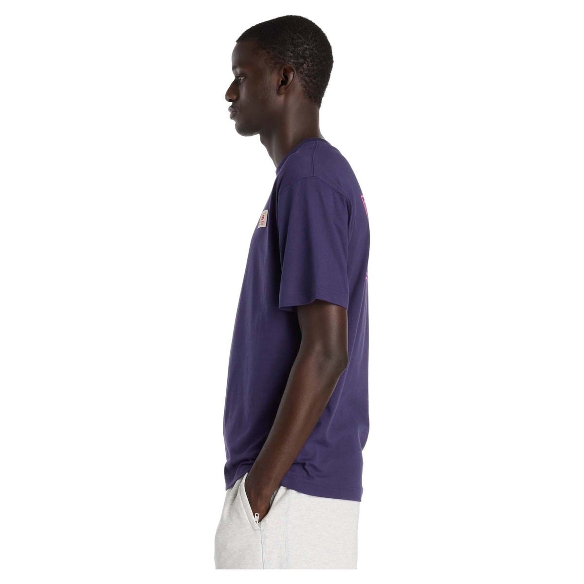 New Balance Mens Woven Label T-Shirt - Boysenberry