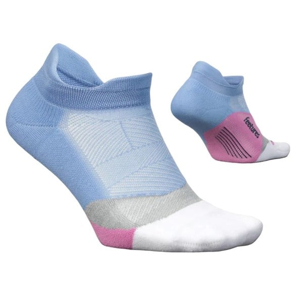 Feetures Elite Light Cushion No Show Tab Running Socks - Cosmos Purple