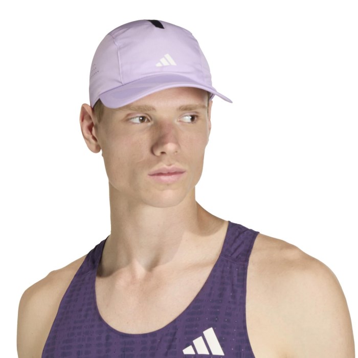 adidas RUNxADIZERO Lightweight Climacool Cap - Powder Plum/Solar Yellow