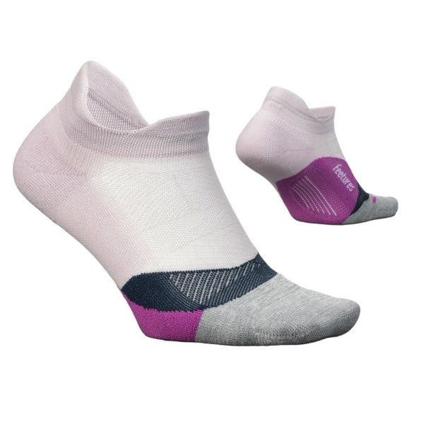 Feetures Elite Light Cushion No Show Tab Running Socks - Virtual Lilac