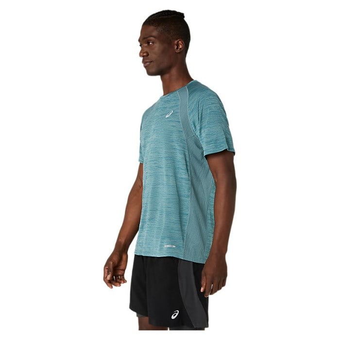 Asics Road Mens Running Short Sleeve Top - Foggy Teal - image 3