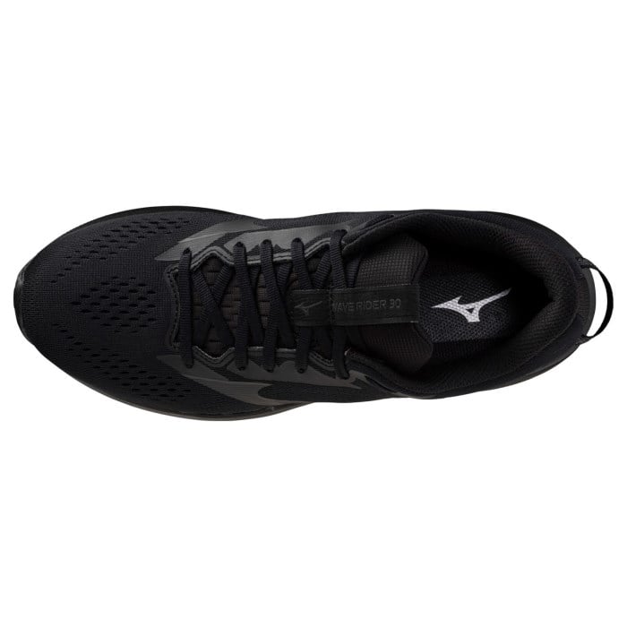 Mizuno Wave Rider 30 - Mens Running Shoes - Black/Black - image 3