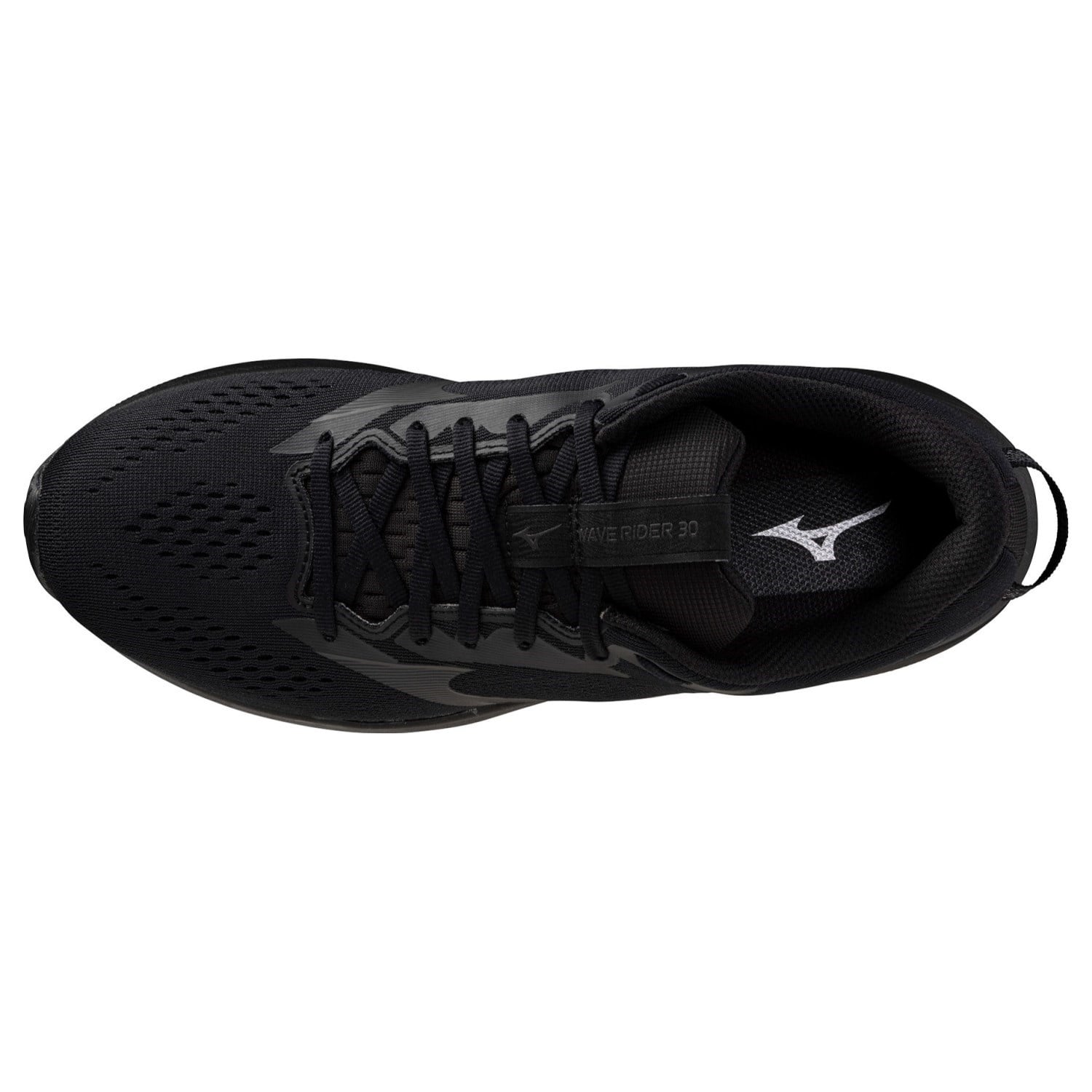 Mizuno Wave Rider 30 - Mens Running Shoes - Black/Black - image 3