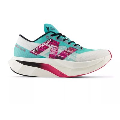 New Balance FuelCell SuperComp Elite v4 - Womens Road Racing Shoes - Cyber Jade/White/Hi Pink