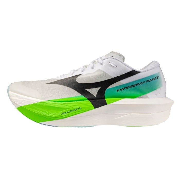 Mizuno Hyperwarp Pure 2 - Unisex Racing Shoes - White/Black/Lime Burst - image 2