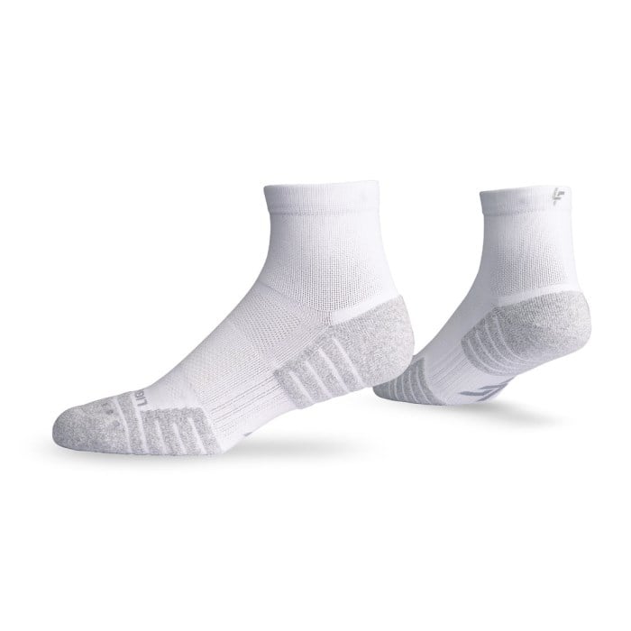 Lightfeet Performance Unisex Quarter Length Socks - White