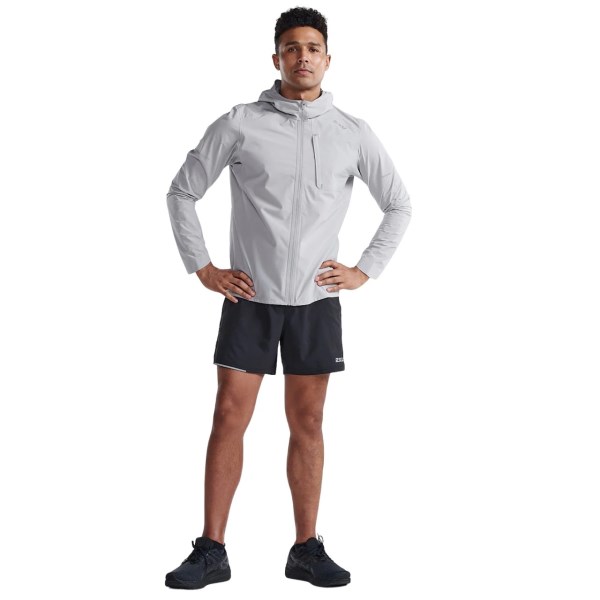 2XU Ignition Shield Mens Running Jacket - Harbor Mist/Silver Reflective