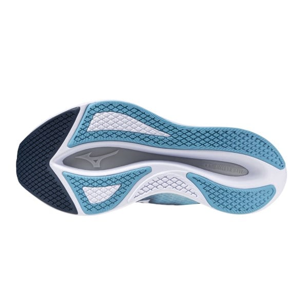Mizuno Wave Rebellion Flash 2 - Womens Running Shoes - River Blue/Wing Teal/White