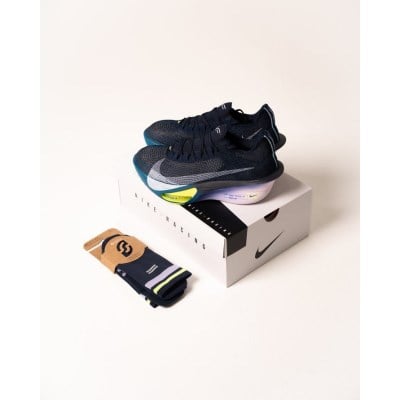 SHYU Crew Racing Socks - Midnight/Mauve/Neon