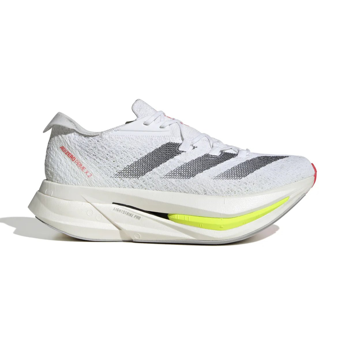 adidas Adizero Prime X 2 Strung - Unisex Road Racing Shoes - Cloud White/Core Black/Lucid Red