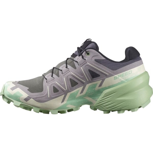 Salomon Speedcross 6 - Womens Trail Running Shoes - Castlerock/Vanilla Ice/Smoke Green