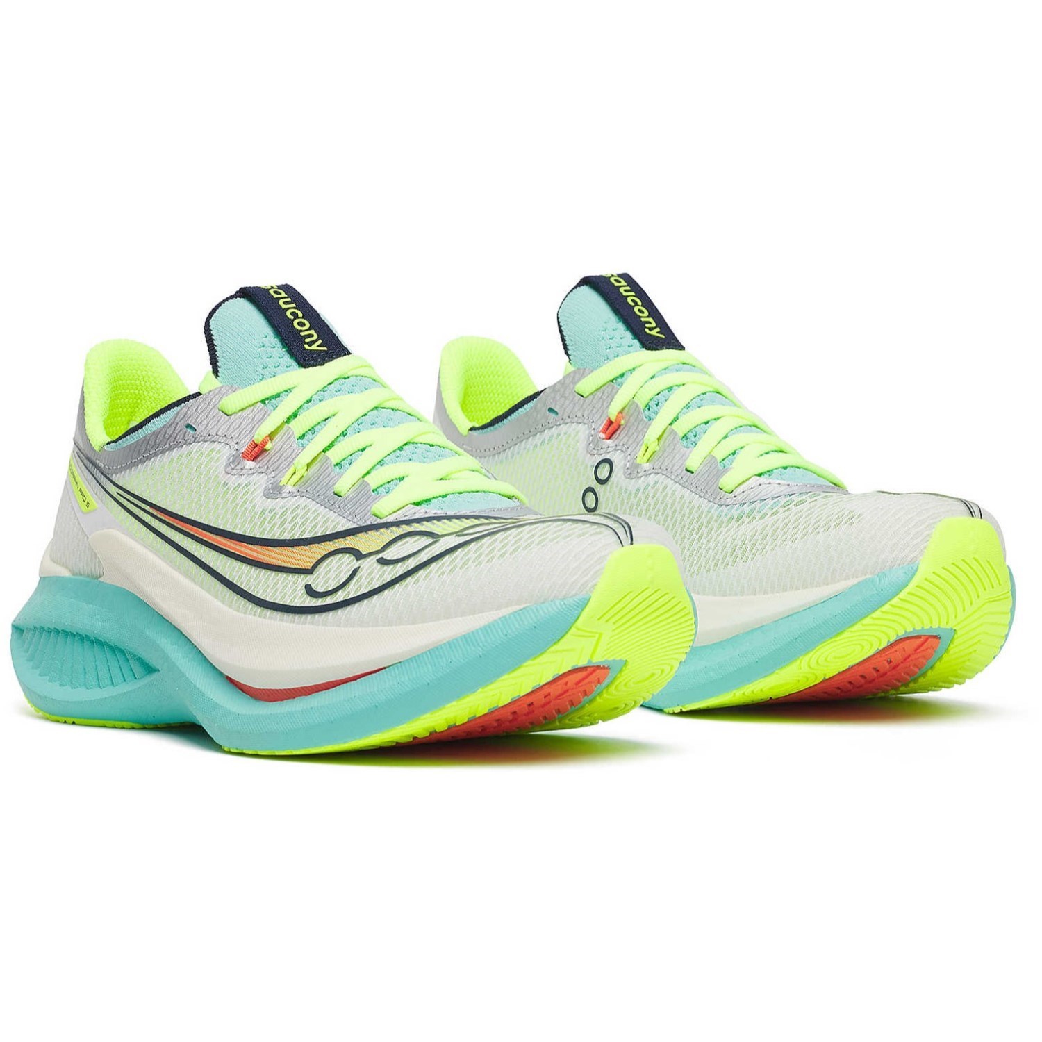 Saucony Endorphin Pro 5 - Womens Racing Shoes - White/Splash