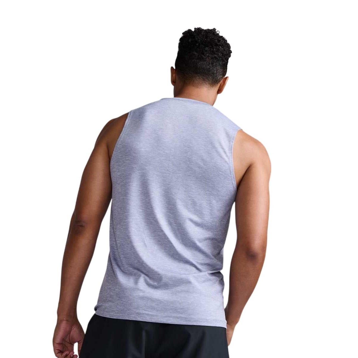 2XU Motion Mens Soft Jersey Tank - Digital Lilac/Black