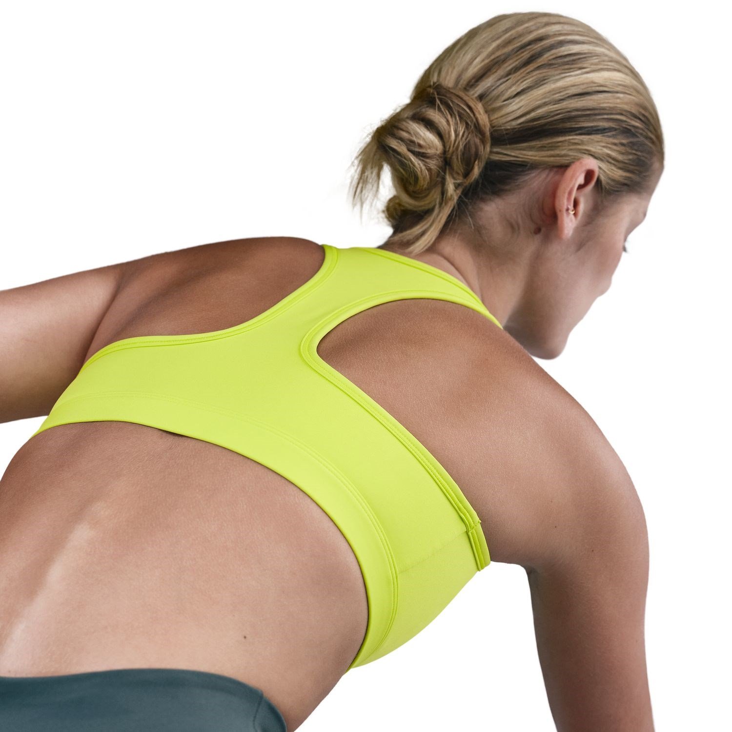 Nike Swoosh Padded Womens Sports Bra - Cyber/White