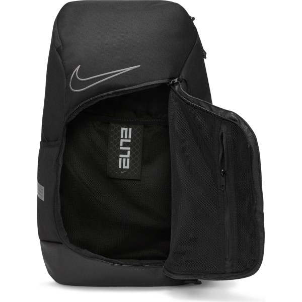 Nike Elite Pro Basketball Backpack Bag - Triple Black/Metallic Cool Grey