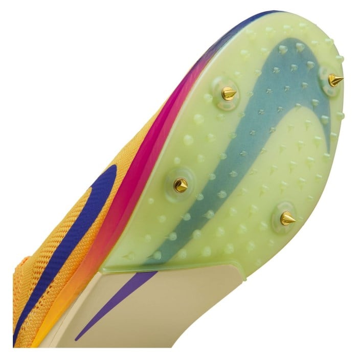 Nike ZoomX Dragonfly 2 - Unisex Long Distance Track Spikes - Citron Pulse/Indigo Burst/Vivid Purple