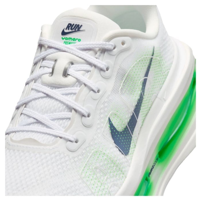 Nike Vomero Premium - Mens Running Shoes - White/Midnight Navy/Green Spark - image 7