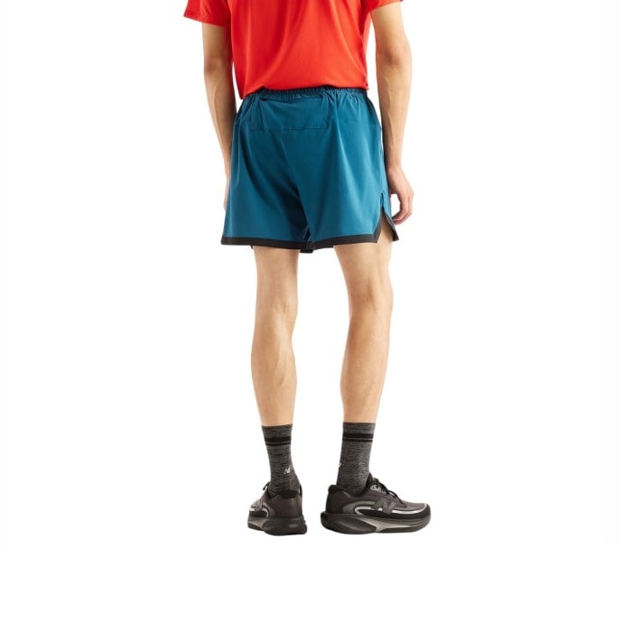 New Balance RC Essential 5 Inch Mens Shorts - Storm/Sea - image 2