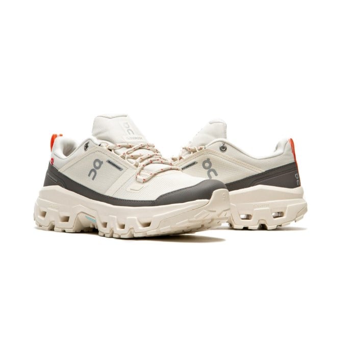On Cloudrock Low Waterproof - Mens Hiking Shoes - Ivory/Ivory