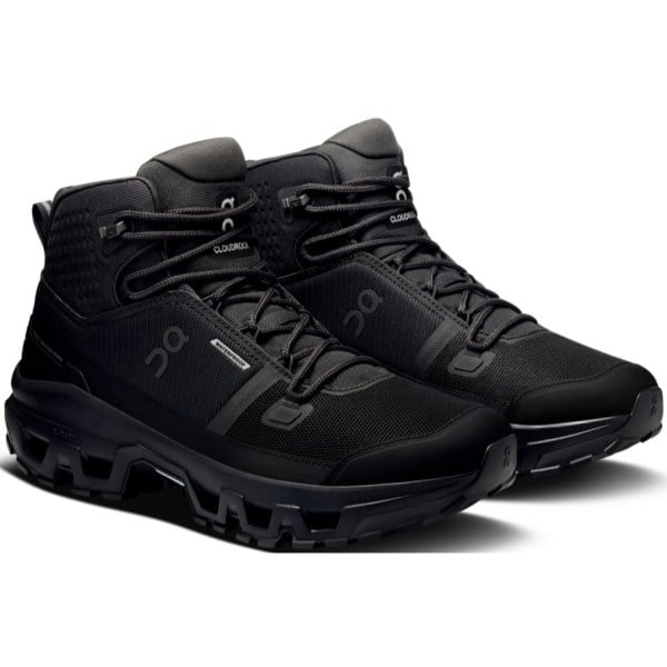 On Cloudrock Mid Waterproof - Mens Hiking Shoes - Black/Black