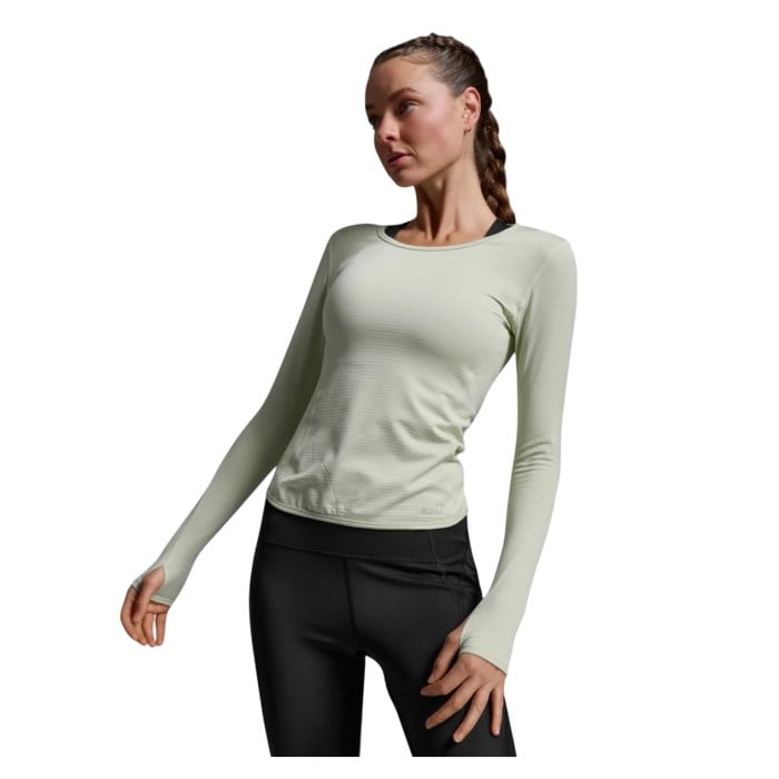 2XU Ignition Grid Base Layer Womens Long Sleeve Top - Seafoam/Seafoam Reflective - image 3