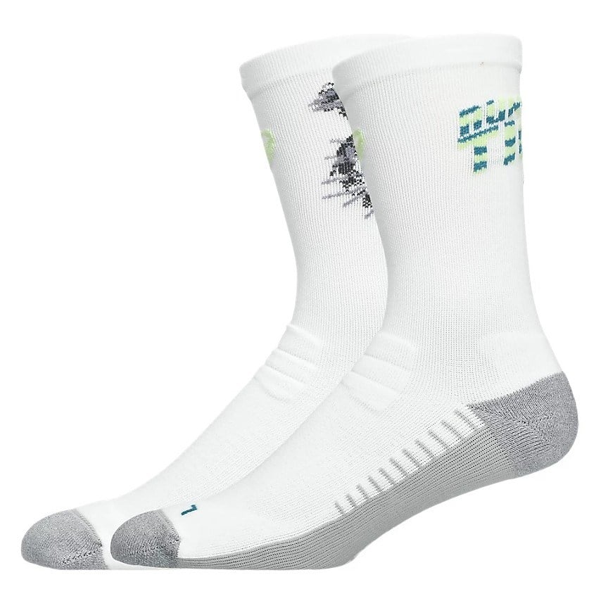Asics Unisex Performance Run Crew Socks - Brilliant White/Illuminate Yellow - image 2